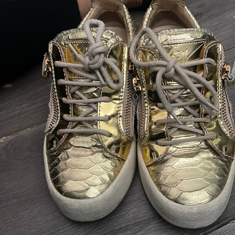 Women’s gold Giuseppe sneakers